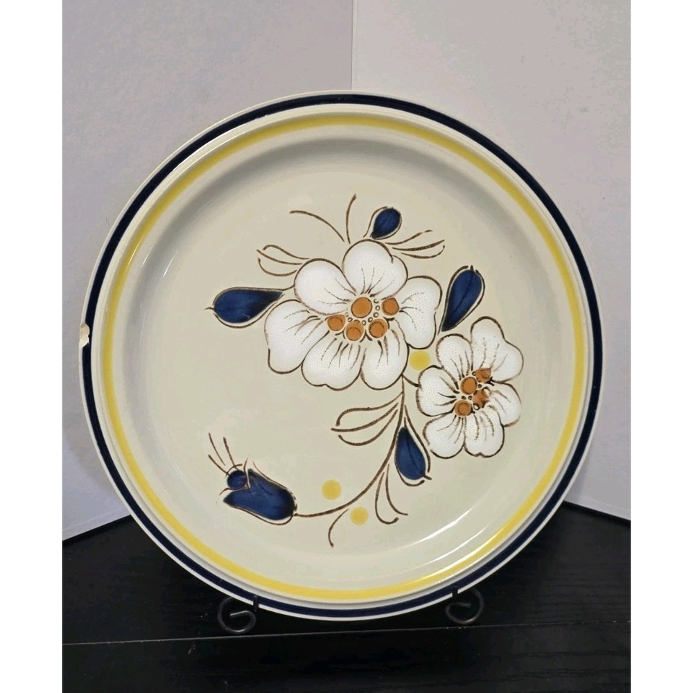 Ascor Masterpiece Oven Proof Stoneware Plate 12" Diameter With Blue And White...